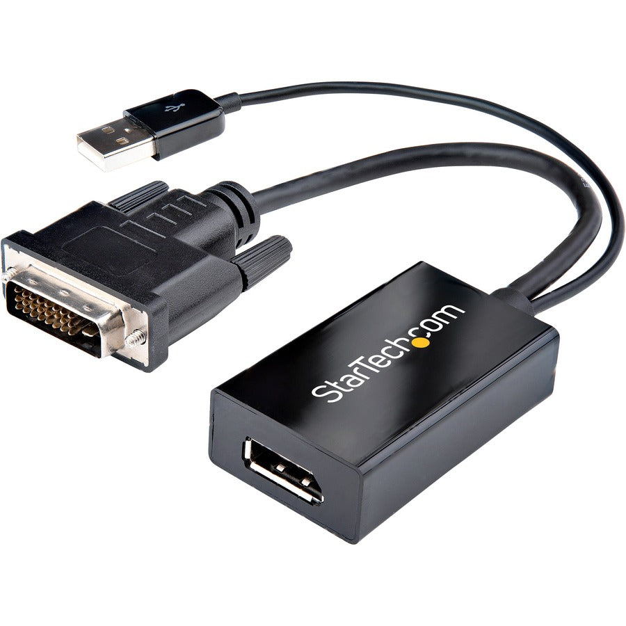 StarTech.com DVI to DisplayPort Adapter with USB Power - DVI-D to DP Video Adapter - DVI to DisplayPort Converter - 1920 x 1200 DVI2DP2