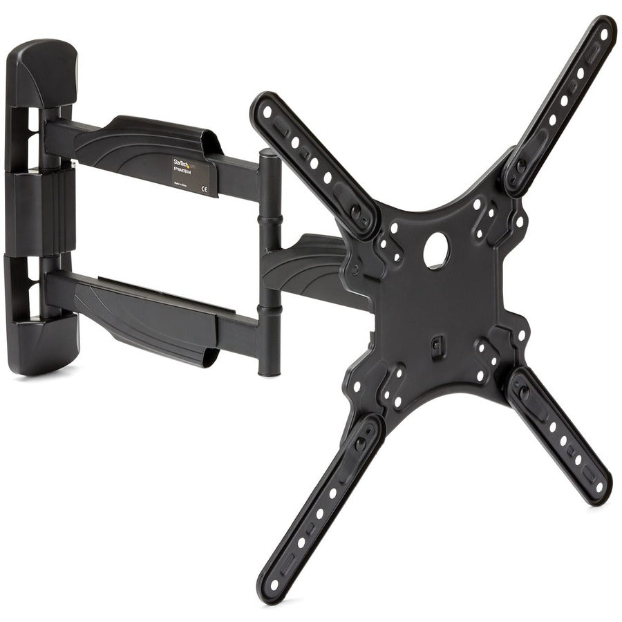 StarTech.com Support mural pour téléviseur à mouvement complet pour écran VESA de 32 à 55 pouces - Support mural pour téléviseur à écran plat réglable et articulé robuste FPWARTB1M