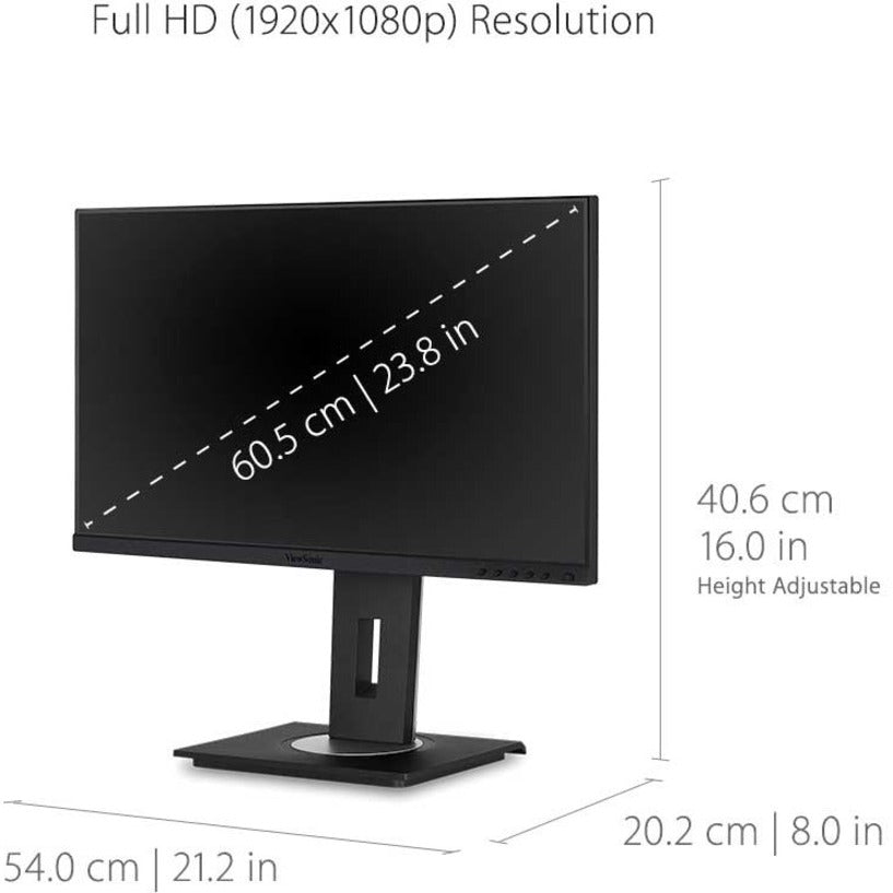 ViewSonic VG2455 24" Full HD WLED LCD Monitor - 16:9 - Black VG2455