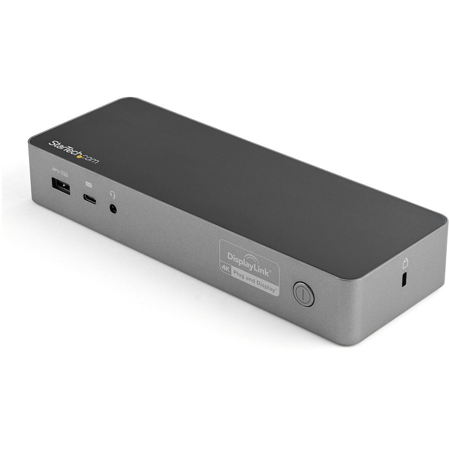 StarTech.com Station d'accueil USB-C et USB-A - Station d'accueil universelle hybride pour ordinateur portable avec alimentation 100 W - Double moniteur 4K 60 Hz HDMI et DisplayPort DK30C2DPEP