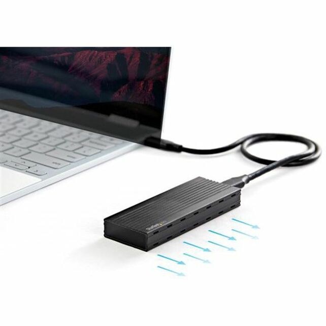 StarTech.com Boîtier USB-C (10 Gbit/s) vers M.2 NVMe SSD - Boîtier portable M.2 PCIe en aluminium - 1 Go/s en lecture et écriture - Mac et PC M2E1BMU31C