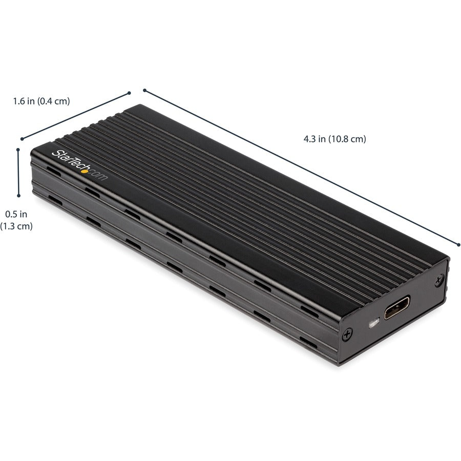 StarTech.com USB-C (10Gbps) to M.2 NVMe SSD Enclosure - Portable M.2 PCIe Aluminum Case - 1GB/s Read & Write - Mac & PC M2E1BMU31C