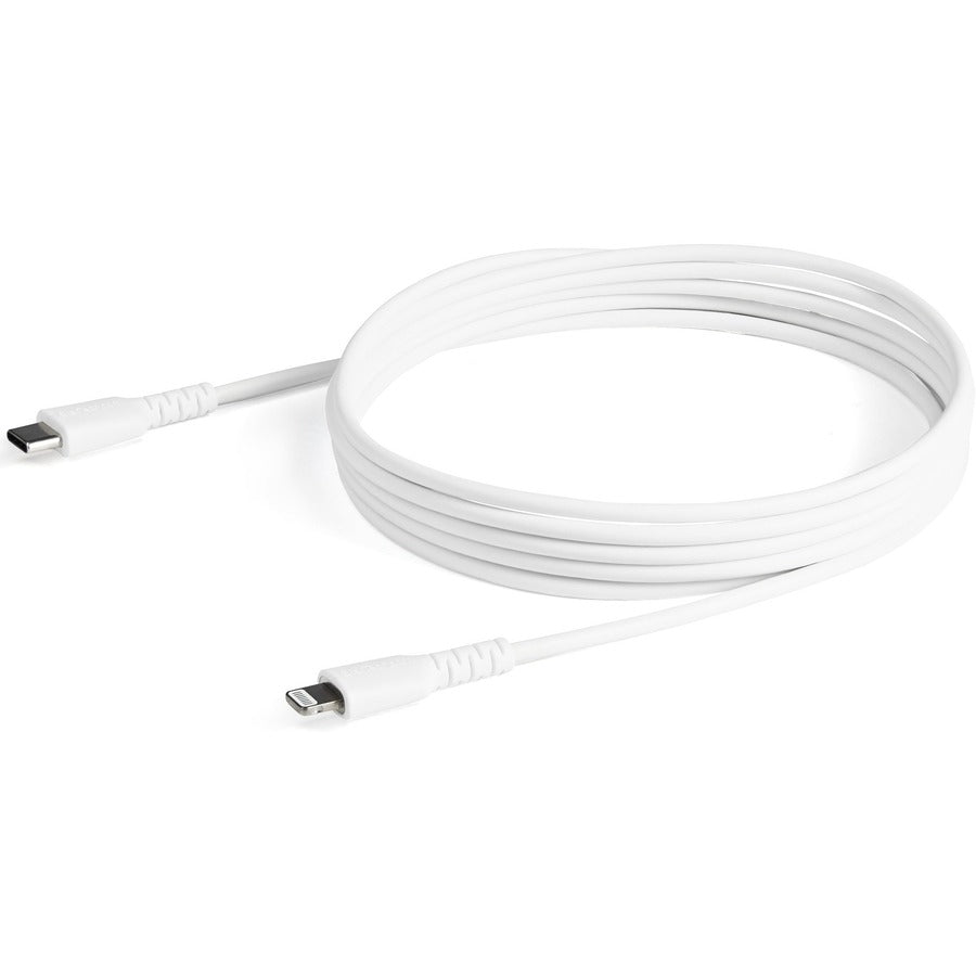 StarTech.com Câble USB-C vers Lightning blanc durable de 2 m, câble de charge/synchronisation robuste et robuste pour Apple iPhone/iPad certifié MFi RUSBCLTMM2MW