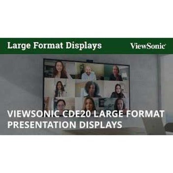ViewSonic CDE6520-W - 65" Display, 3840 x 2160 Resolution, 450 cd/m2 Brightness, 24/7 CDE6520-W