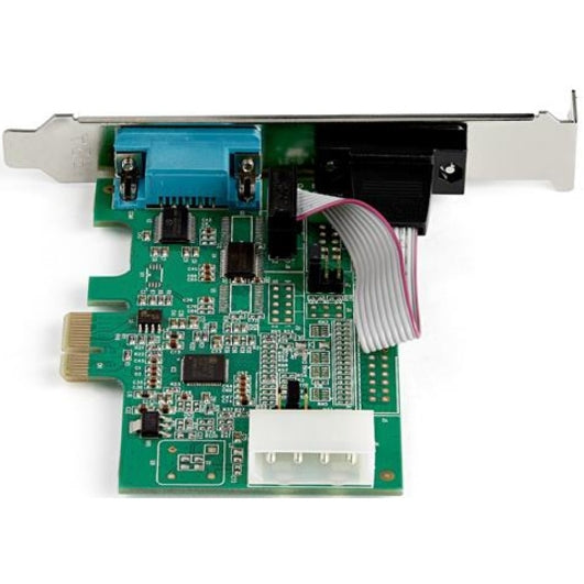 StarTech.com 2-port PCI Express RS232 Serial Adapter Card - PCIe to Dual Serial DB9 RS-232 Controller - 16950 UART - Windows and Linux PEX2S953