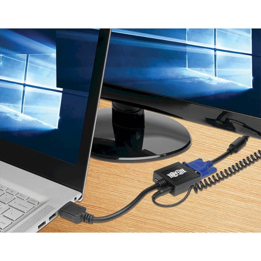 Convertisseur adaptateur Tripp Lite 6 pouces HDMI vers VGA avec audio vidéo pour Ultrabook/ordinateur portable/ordinateur de bureau 6" P131-06N