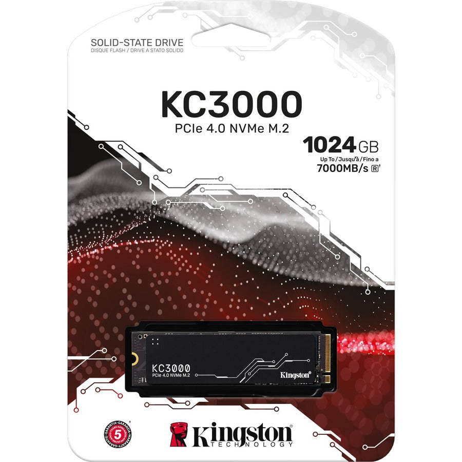 Disque SSD Kingston KC3000 1 To - M.2 2280 interne - PCI Express NVMe (PCI Express NVMe 4.0 x4) SKC3000S/1024G