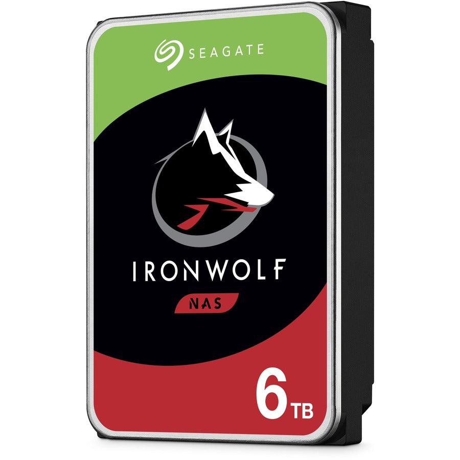 Disque dur Seagate IronWolf ST6000VN001 6 To - 3,5" interne - SATA (SATA/600) - Méthode d'enregistrement magnétique conventionnel (CMR) ST6000VN001