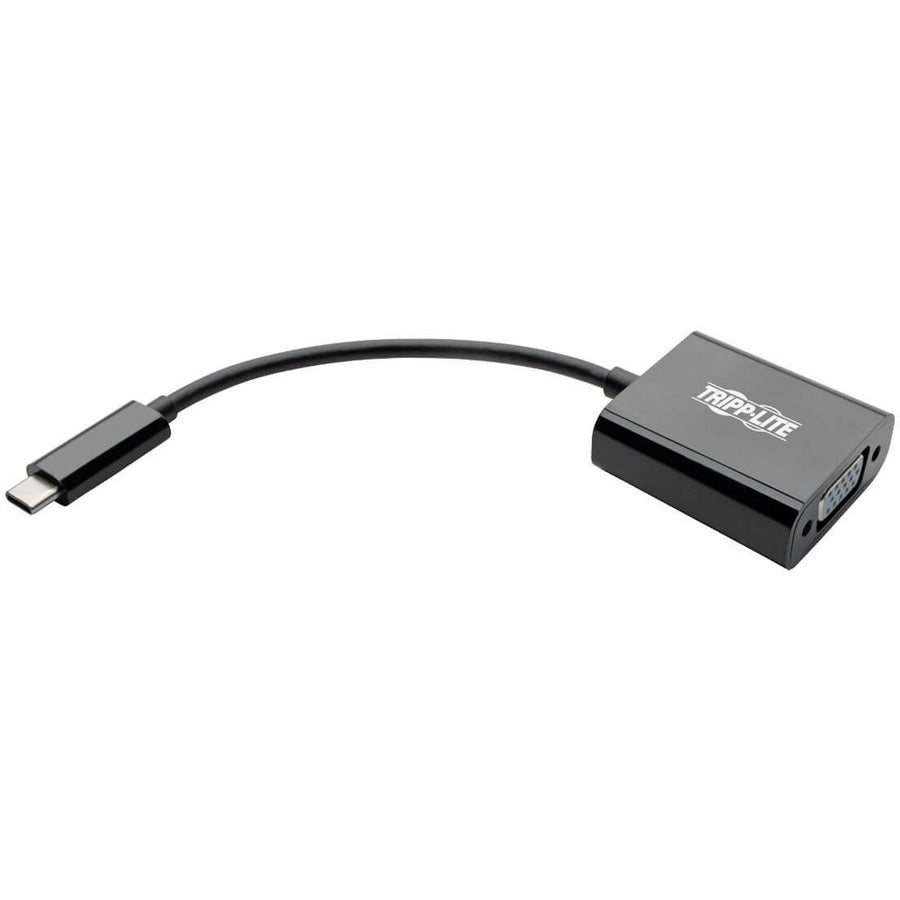 Tripp Lite USB-C to VGA Adapter, Thunderbolt 3 - M/F, USB 3.1, 1080p, Black U444-06N-VB-AM