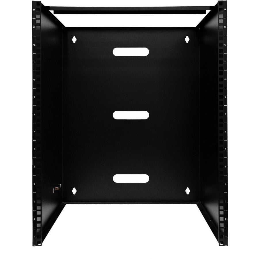 StarTech.com Rack mural 14U, 14 pouces de profondeur, rack réseau mural 19 pouces, support de panneau de brassage mural pour commutateur/équipement informatique RACK-14U-14-BRACKET