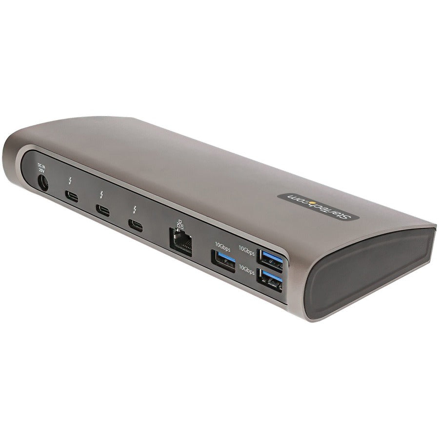 Station d'accueil StarTech.com Thunderbolt 4, alimentation 96 W, simple 8K / double moniteur 4K 60 Hz, 3 ports TB4/USB4, 4 ports USB-A, SD, GbE, câble de 0,8 m TB4CDOCK