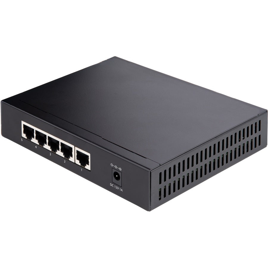 StarTech.com Switch 2,5G non géré, commutateur Ethernet non géré 5 ports 2,5GBASE-T, bureau | Kit de montage mural, compatible avec les appareils 10/100/1000 Mbps DS52000