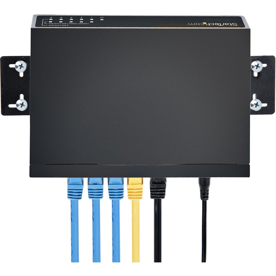 StarTech.com Switch 2,5G non géré, commutateur Ethernet non géré 5 ports 2,5GBASE-T, bureau | Kit de montage mural, compatible avec les appareils 10/100/1000 Mbps DS52000