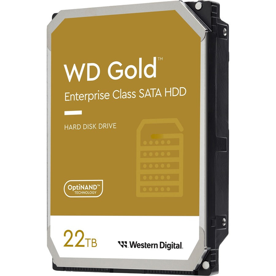 Disque dur WD Gold WD221KRYZ 22 To - 3,5" interne - SATA (SATA/600) - Méthode d'enregistrement magnétique conventionnel (CMR) WD221KRYZ
