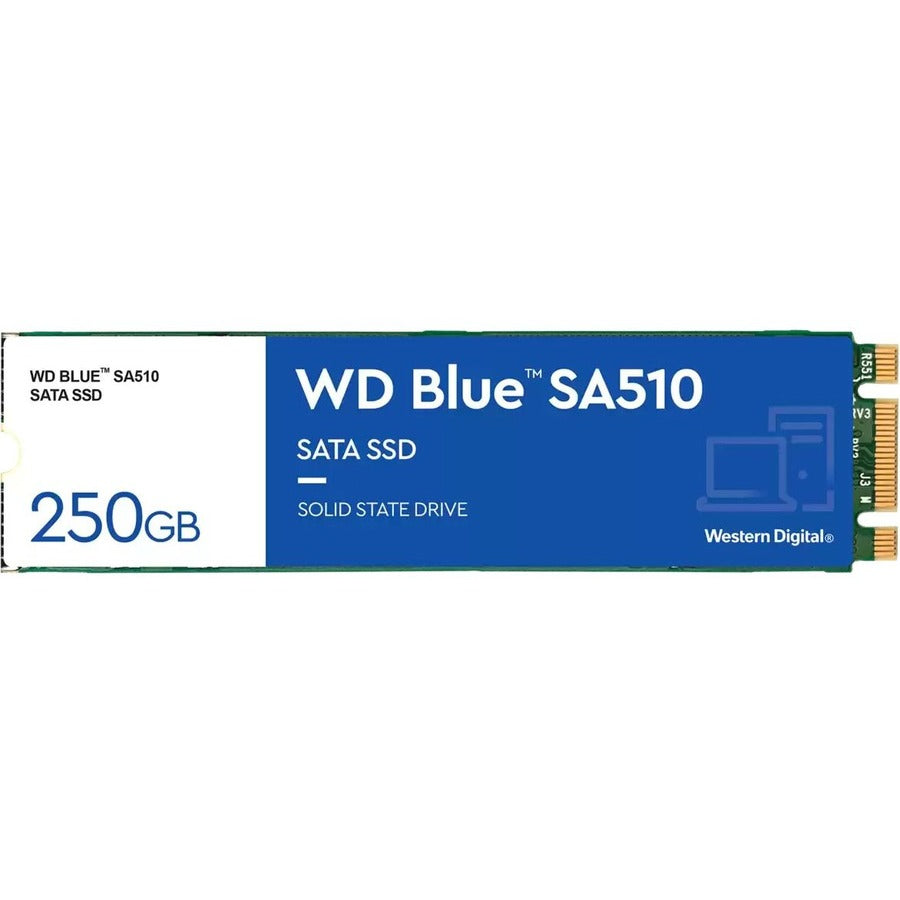 Disque SSD WD Blue SA510 WDS250G3B0B 250 Go - M.2 2280 interne - SATA (SATA/600) WDS250G3B0B