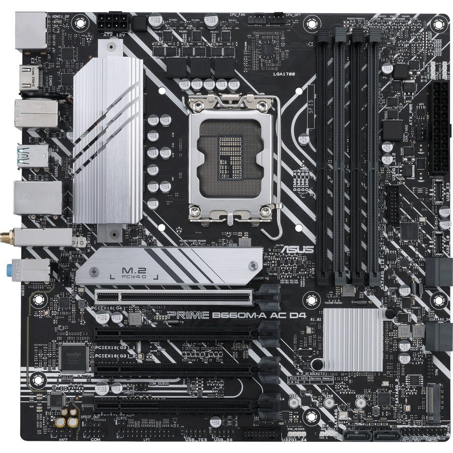 Asus Prime B660M-A AC D4 Desktop Motherboard - Intel B660 Chipset - Socket LGA-1700 - Intel Optane Memory Ready - Micro ATX PRIME B660M-A AC D4