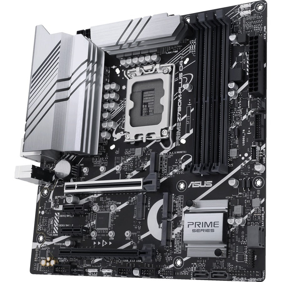 Asus Prime Z790M-PLUSD4 Gaming Desktop Motherboard - Intel Z790 Chipset - Socket LGA-1700 - Micro ATX PRIMEZ790M-PLUSD4