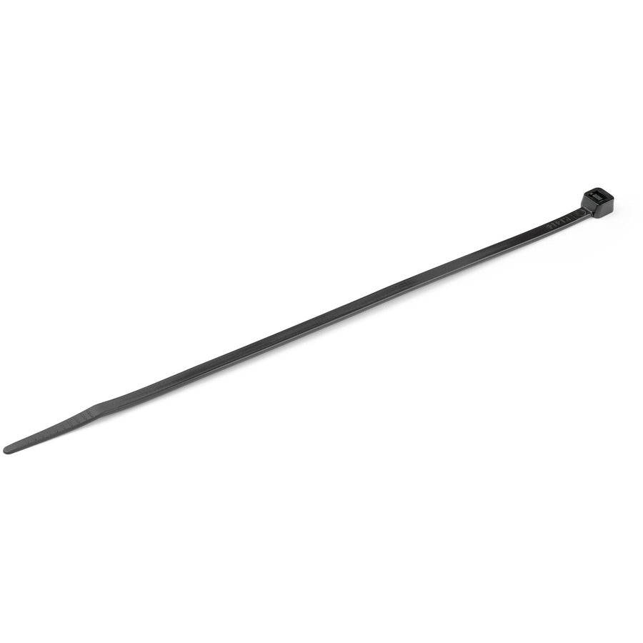 StarTech.com Attaches de câble de 8" (20 cm), 2-1/8" (55 mm) de diamètre, résistance à la traction de 50 lb (22 kg), attaches zippées autobloquantes en nylon, homologué UL, paquet de 1 000, noir CBMZT8BK