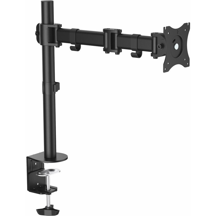 StarTech.com Desk Mount Monitor Arm 8kg VESA Displays - Articulating Single Monitor Pole Mount - Height Adjustable Arm - Clamp/Grommet ARMPIVOTB