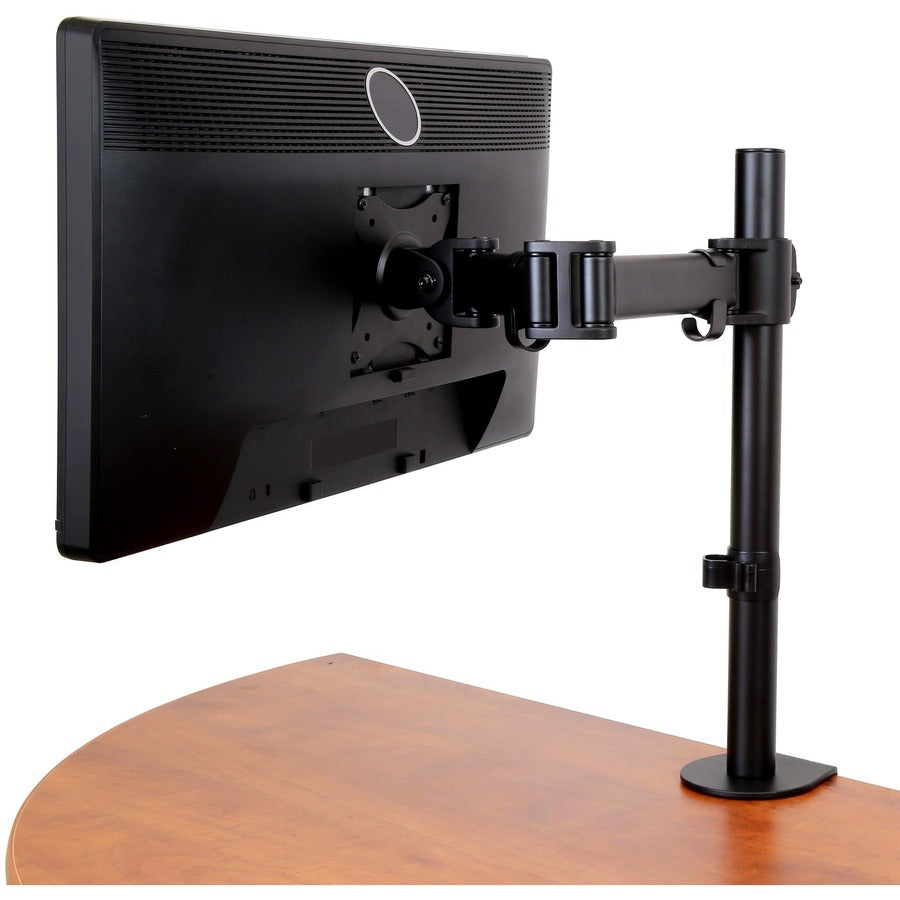 StarTech.com Desk Mount Monitor Arm 8kg VESA Displays - Articulating Single Monitor Pole Mount - Height Adjustable Arm - Clamp/Grommet ARMPIVOTB