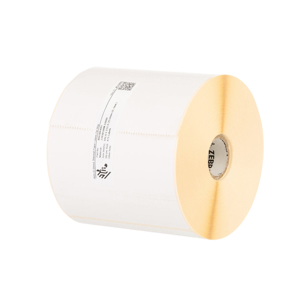 Zebra Label Paper 2 x 1in Direct Thermal Zebra Z-Perform 1000D 0.75 in core LD-R7MU5P