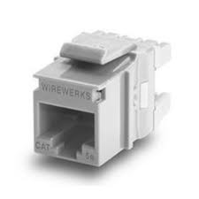 Wirewerks CAT5e Modular UTP Jack 8-Wire RJ45 - White