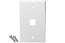KEYSTONE 1-PORT WALL PLATE WHT